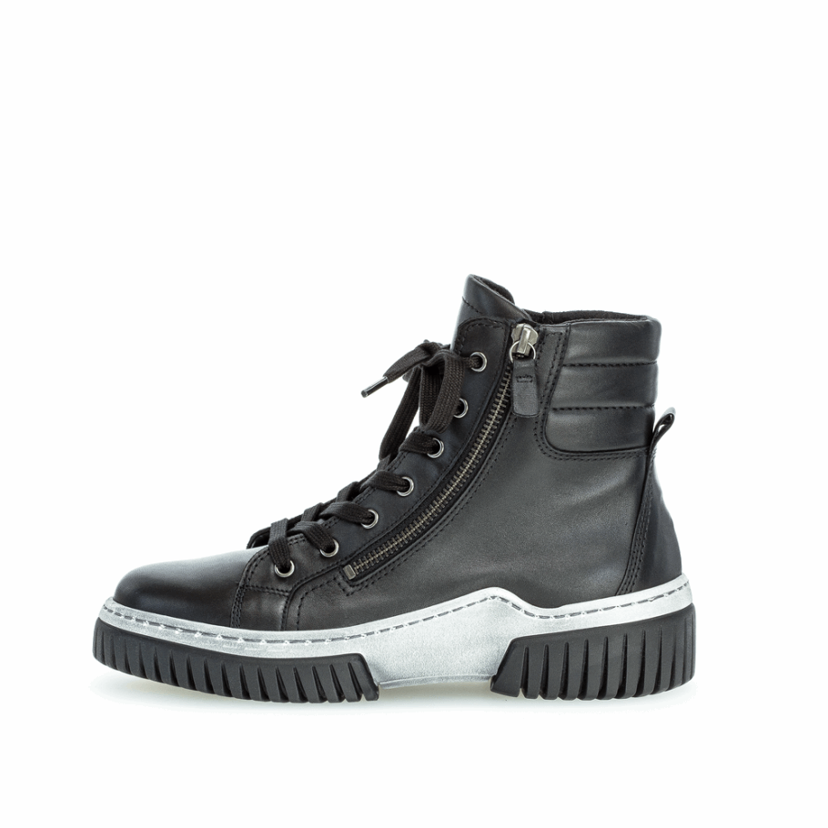 Czarne Sneakersy Gabor
